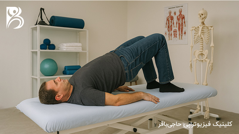 تمرین پل برای کاهش کمر درد